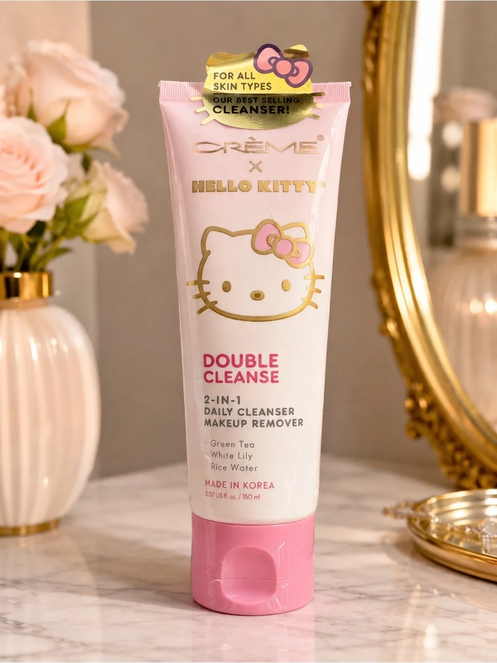 Créme x Hello Kitty Double Cleanse 2-in-1 Daily Cleanser & Makeup Remover - Pink